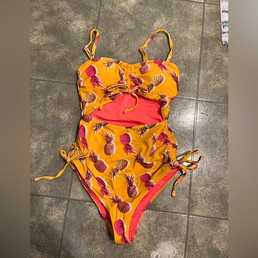 Aerie pineapple one piece XS